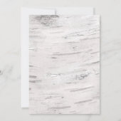 Invitation Birch Blanc Rustique Photo Tendance Moderne Douce  (Dos)