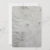 Invitation Birch Tree Faux Wood Mariage (Dos)