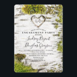 Invitation Birch Tree Heart Rustic Fall Engagement Party<br><div class="desc">Coeur de bouleau invitation à la fête d'engagement d'automne rustique</div>