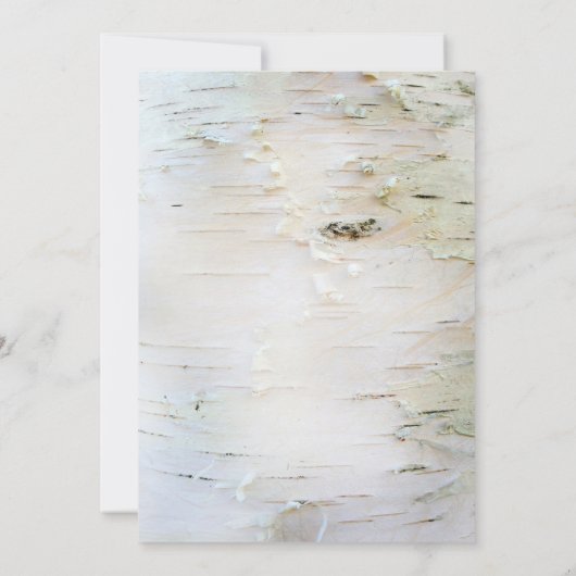 Invitation Birch Tree Heart Rustic Mariage de automne (Dos)