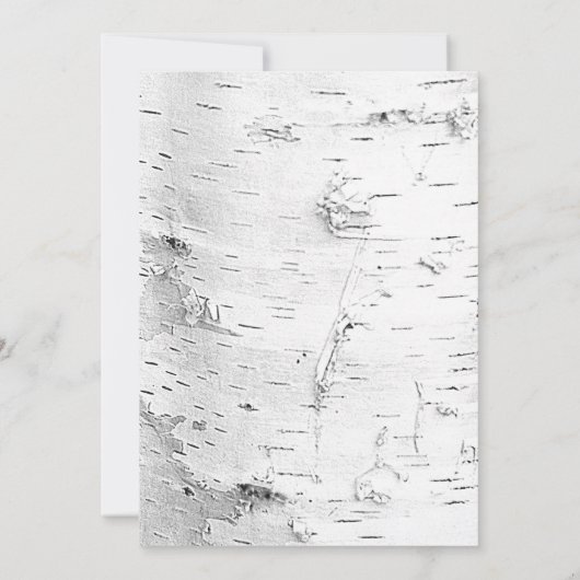 Invitation Birch Tree Mariage Deux Coeurs (Dos)