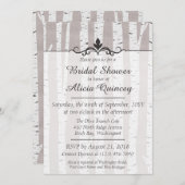 Invitation Birch Tree Rustic Nature Nuptiale Douche Invitatio (Devant / Derrière)