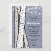 Invitation Birch Tree Soirée Twinkle Lights Baby shower (Devant)