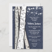 Invitation Birch Tree Soirée Twinkle Lights Baby shower (Devant)