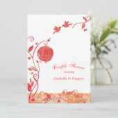 Invitation Bird Cage Birds Mariage Couple's Shower (Debout devant)