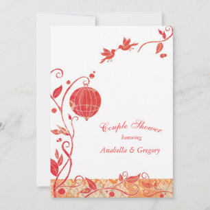 Invitation Bird Cage Birds Mariage Couple's Shower