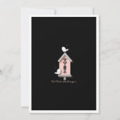 Invitation Bird Couple Damask Birdhouse Couples Douche (Dos)