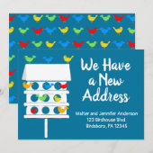 Invitation Bird Hotel Condominium Birdhouse Nouvelle adresse (Devant / Derrière)