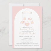 Invitation Bird Mobile Nesting Party (Devant)