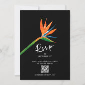 Invitation Bird of Paradise QR Code All In One Mariage (Dos)
