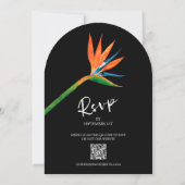 Invitation Bird of Paradise QR Code All In One Mariage (Dos)