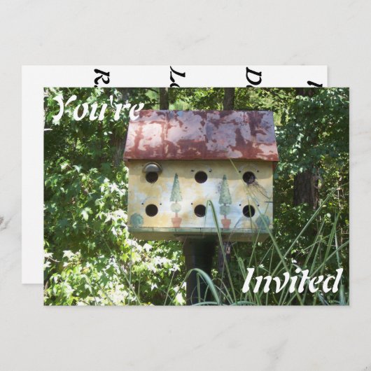 Invitation Birdhouse (Devant / Derrière)