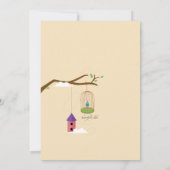 Invitation Birdhouses colorées (Dos)