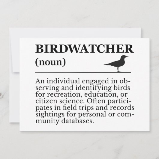 Invitation Birdwatcher Definition Observation Identification (Devant)