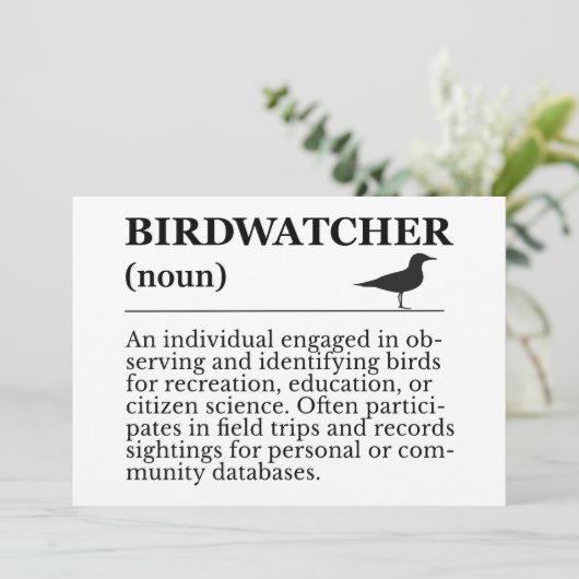 Invitation Birdwatcher Definition Observation Identification (Debout devant)