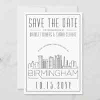 Birmingham Mariage Styliszed Skyline Enregistrer l