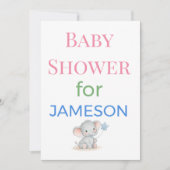 Invitation Birth Announcement Card Diaper Raffle | Elegant (Devant)