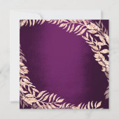 Invitation Birthda Party Wreath Parties scintillant Rose Gold (Dos)