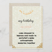 invitation birthday (Devant / Derrière)