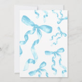 Invitation Birthday Blue Bow (Dos)