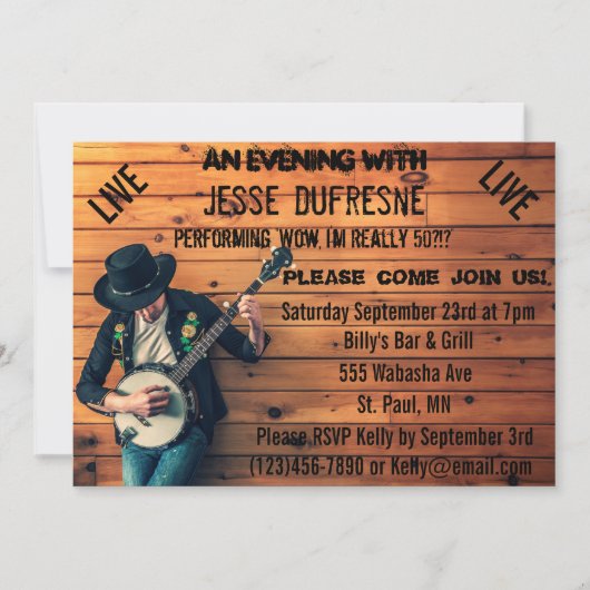 Invitation Birthday Blues (Devant)