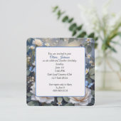 Invitation Birthday Butterflies On White Roses and Daisies (Debout devant)