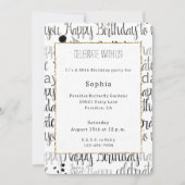Invitation Birthday Celebration Balloons Confetti (Devant)