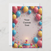 Invitation Birthday Celebration With Balloons (Dos)