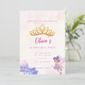 Invitation Birthday for girl (Debout devant)