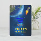 Invitation Birthday in space (Debout devant)