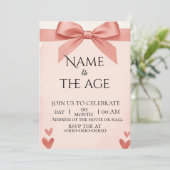 Invitation birthday  kaart (Staand voorkant)