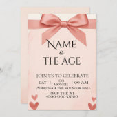 Invitation birthday  kaart (Voorkant / Achterkant)