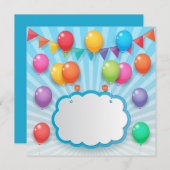 Invitation Birthday party (Devant / Derrière)