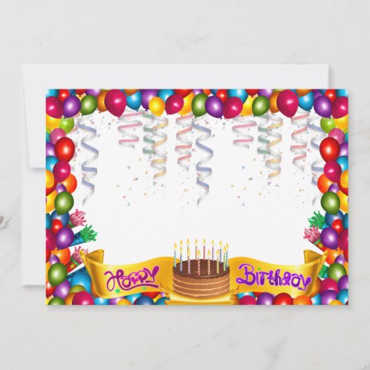 Invitation Birthday party (Devant)