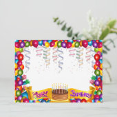 Invitation Birthday party (Debout devant)