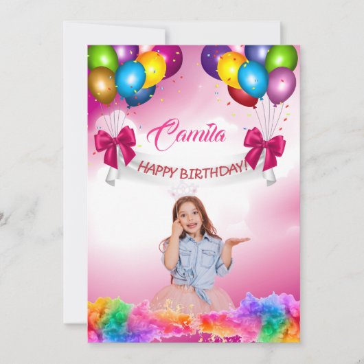 Invitation Birthday party flyer template (Devant)