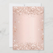 Invitation Birthday party rose gold diamond photo (Dos)