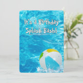 Invitation Birthday Party Swimming Pool (Debout devant)