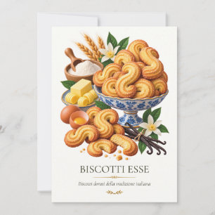 Invitation Biscotti Esse – Vintage Italian Dessert
