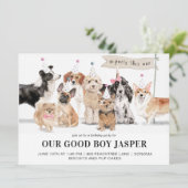 Invitation Biscuits & Pup Cakes Fête d'anniversaire du chien (Debout devant)