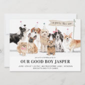 Invitation Biscuits & Pup Cakes Fête d'anniversaire du chien (Devant)