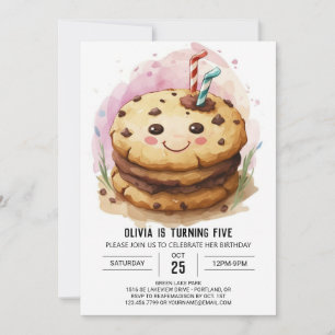 Invitation Biscuits simples pour filles de Bohême Anniversair