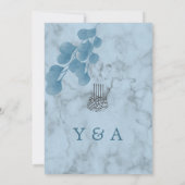 Invitation Bismillah Bleu Eucalyptus Mariage moderne (Dos)