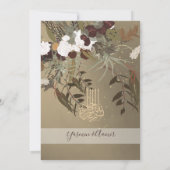 Invitation Bismillah Rustique Floral Mariage or islamique (Dos)