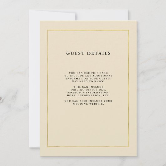 Invitation Bisque Luxe avec des petits groupes d'invité de (Devant)