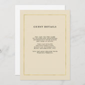 Invitation Bisque Luxe avec des petits groupes d'invité de (Devant / Derrière)