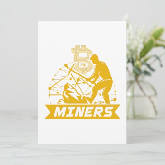 Invitation Bitcoin Miner Crypto Mines BTC Cryptomonnaie Gif (Debout devant)