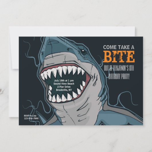 Invitation Bite de requin (Devant)