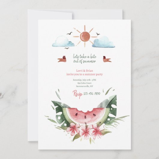 Invitation Bite Out of Summer (Devant)