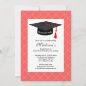 Invitation Bittersweet Orange Graduation Classe de Casquette  (Devant)